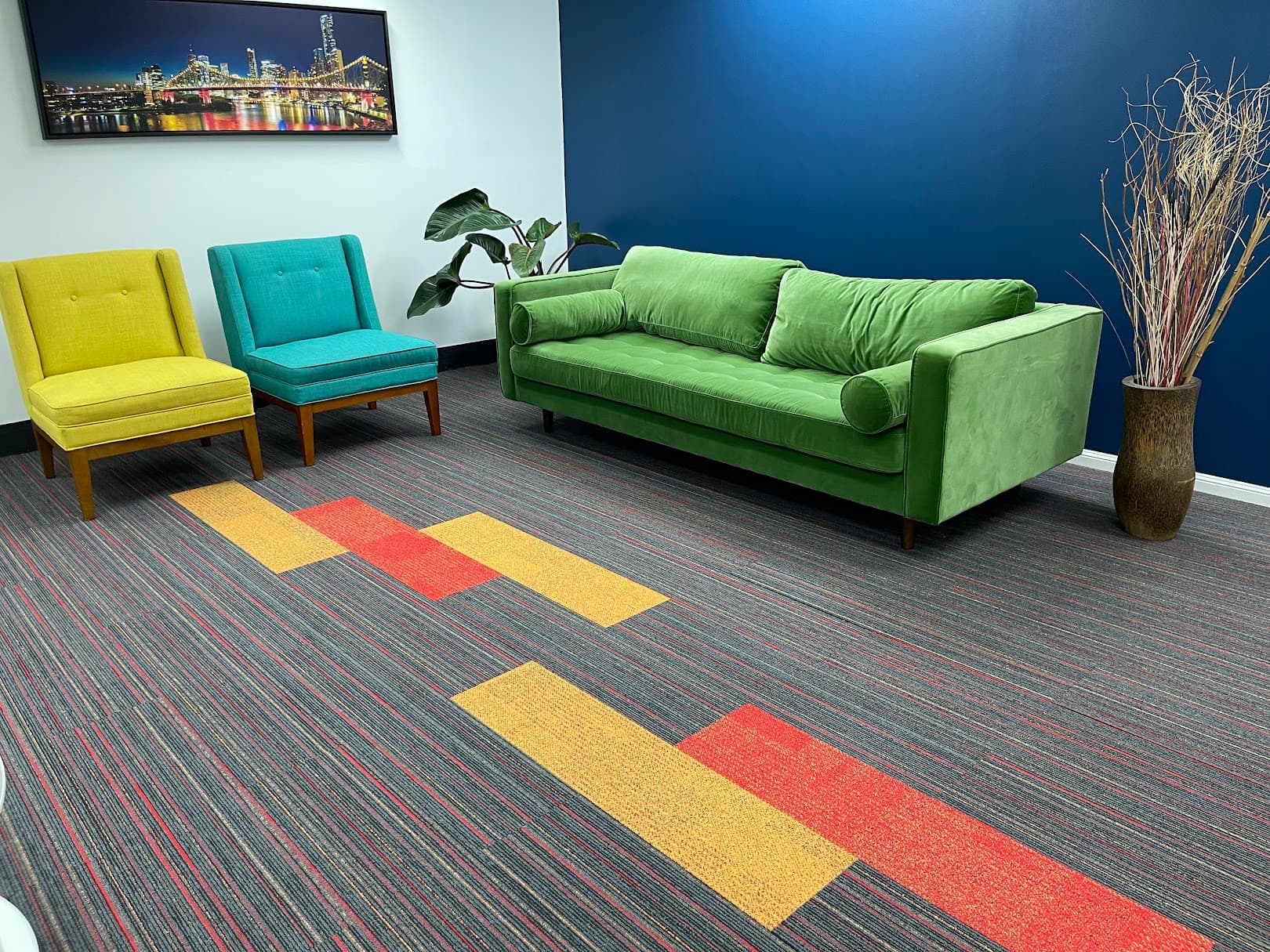 Modern commercial flooring installation